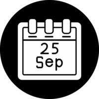 September 25 Vektor Symbol