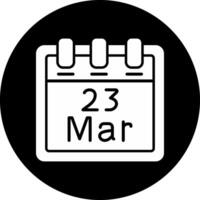 März 23 Vektor Symbol