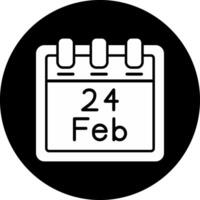 Februar 24 Vektor Symbol