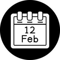 Februar 12 Vektor Symbol