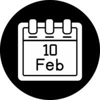 Februar 10 Vektor Symbol