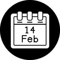 februari 14 vektor ikon