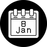 Januar 8 Vektor Symbol