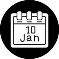 januari 10 vektor ikon