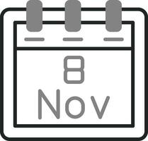 November 8 Vektor Symbol