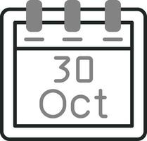 Oktober 30 Vektor Symbol