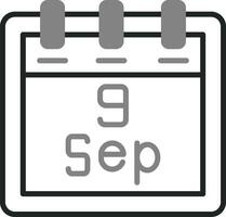 September 9 Vektor Symbol
