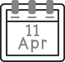April 11 Vektor Symbol