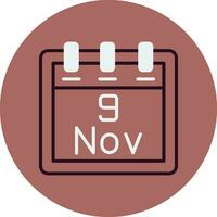 November 9 Vektor Symbol