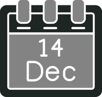 december 14 vektor ikon