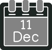 Dezember 11 Vektor Symbol