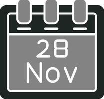 November 28 Vektor Symbol