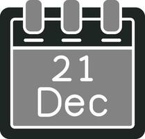 Dezember 21 Vektor Symbol