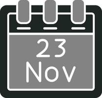 November 23 Vektor Symbol