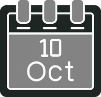 Oktober 10 Vektor Symbol