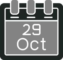 Oktober 29 Vektor Symbol