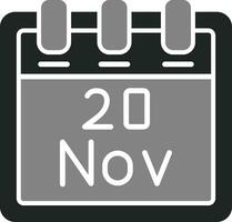 November 20 Vektor Symbol
