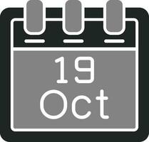 Oktober 19 Vektor Symbol