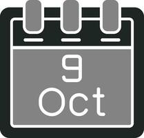 Oktober 9 Vektor Symbol