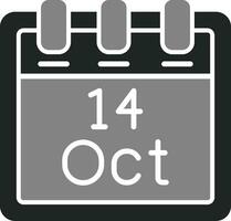 Oktober 14 Vektor Symbol