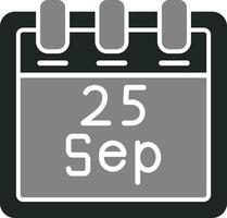 September 25 Vektor Symbol