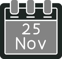 November 25 Vektor Symbol