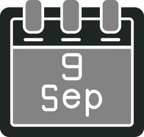 September 9 Vektor Symbol