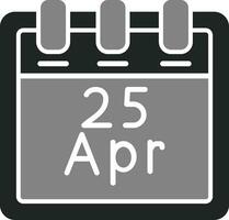 April 25 Vektor Symbol