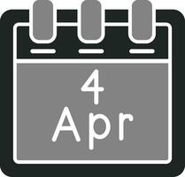 April 4 Vektor Symbol