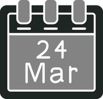 März 24 Vektor Symbol