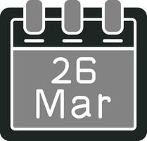 März 26 Vektor Symbol