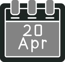 april 20 vektor ikon