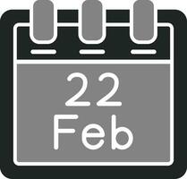 februari 22 vektor ikon