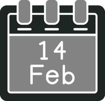 Februar 14 Vektor Symbol