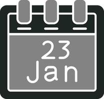 januari 23 vektor ikon