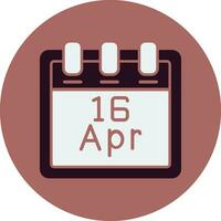 april 16 vektor ikon