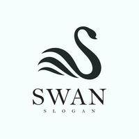 Schwan Logo einfach und elegant Vektor Symbol