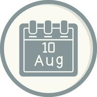 augusti 10 vektor ikon
