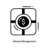 Geld Verwaltung Gekritzel Symbol Design Illustration. Anfang Symbol auf Weiß Hintergrund eps 10 Datei vektor