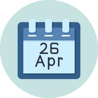 april 26 vektor ikon