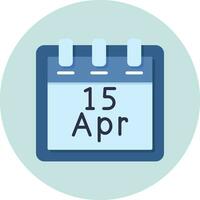 april 15 vektor ikon