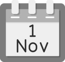 november 1 vektor ikon