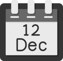 Dezember 12 Vektor Symbol