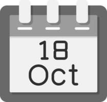 Oktober 18 Vektor Symbol