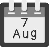 augusti 7 vektor ikon
