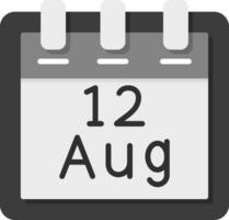 August 12 Vektor Symbol