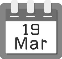 März 19 Vektor Symbol