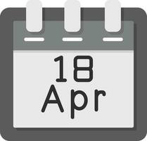 april 18 vektor ikon