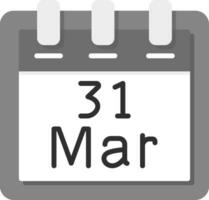 März 31 Vektor Symbol