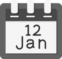 januari 12 vektor ikon